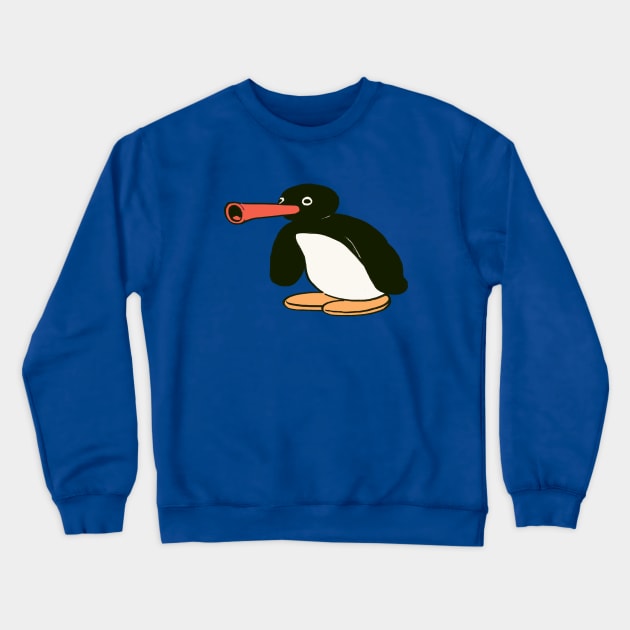 noot penguin meme / pingu Crewneck Sweatshirt by mudwizard